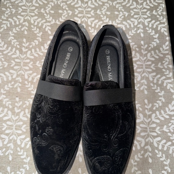 Black Bruno Marc Men's Dress Tuxedo Shoe Loafers, Slip-on size 7 like new - Picture 6 of 7